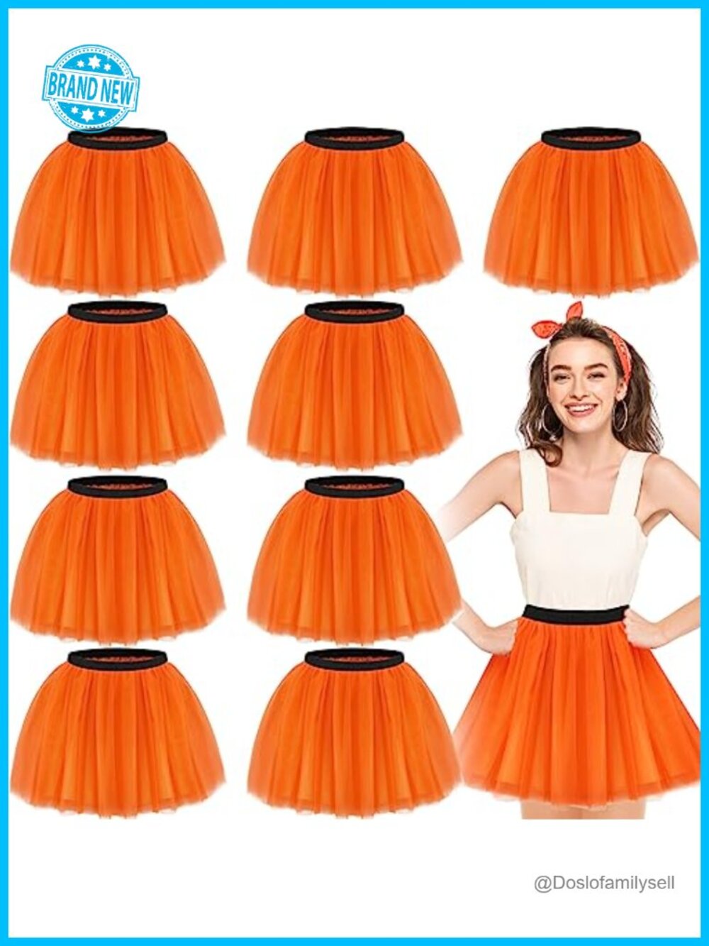 9 Pack Tutu Skirt for Women Tulle Dance Halloween Costume